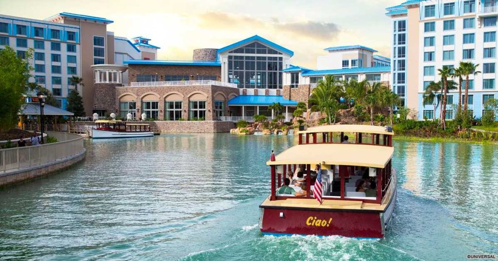 ¿Qué hoteles están a poca distancia de los parques de Universal Orlando?