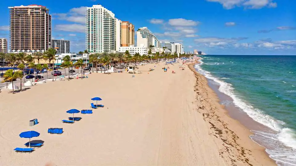 La mundialmente famosa playa de Fort Lauderdale