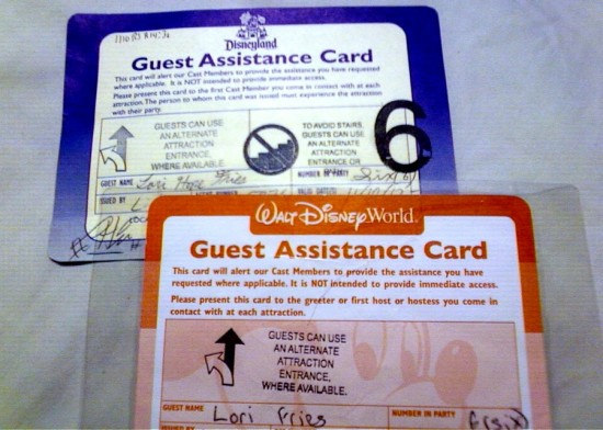 Servicio de acceso para discapacitados (DAS) para reemplazar la Tarjeta de asistencia al huésped (GAC) en Walt Disney World