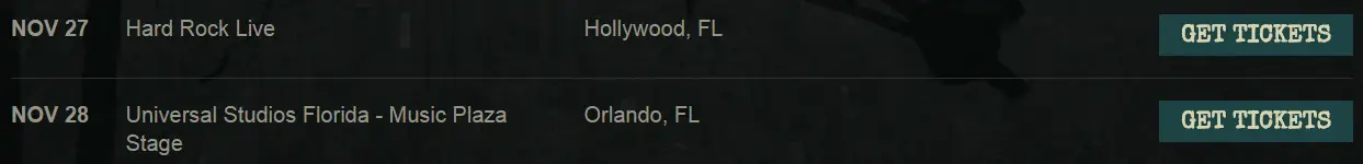 ¿Daughtry actuando en Universal Orlando?